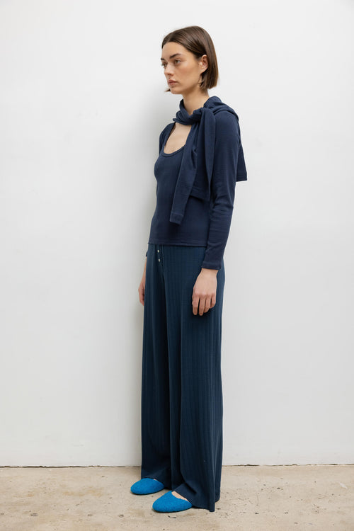 Pointelle Boxer Pant - Midnight - Image 5