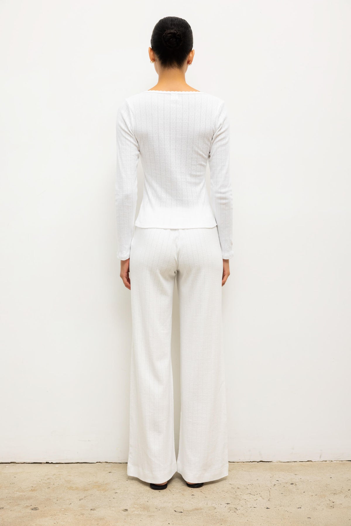 Pointelle Boxer Pant - White - Image 6