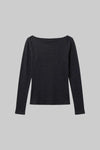 Pointelle Long Sleeve Bateau Top