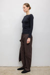Pointelle Long Sleeve Bateau Top