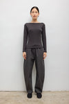 Pointelle Long Sleeve Bateau Top