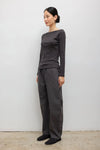 Pointelle Long Sleeve Bateau Top