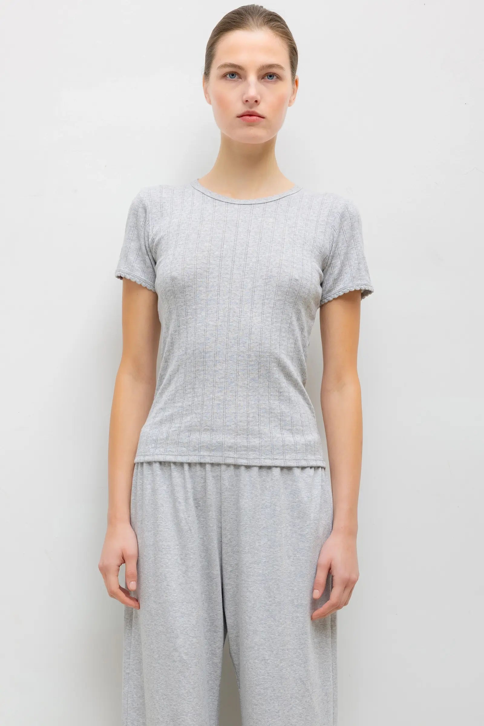 Pointelle Slim Fit Tee