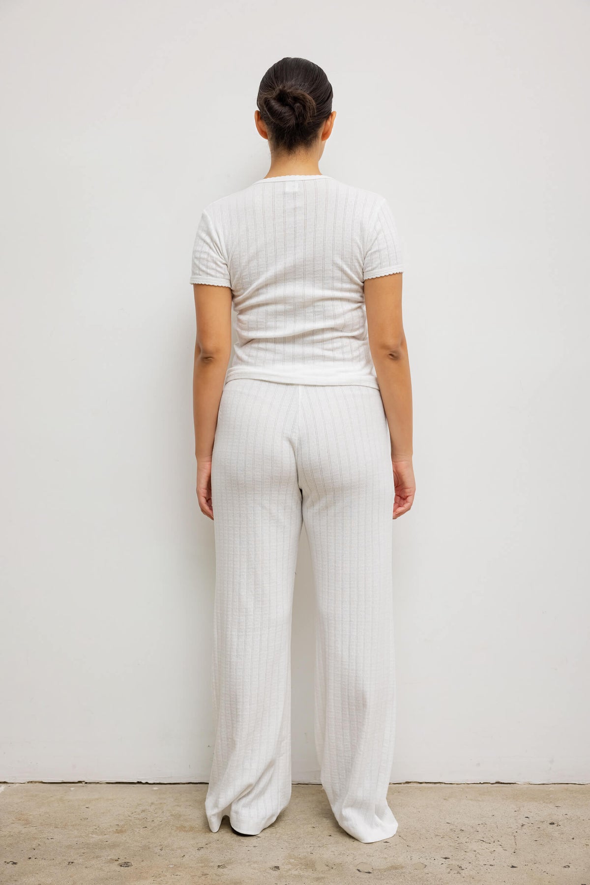 Pointelle Boxer Pant - White - Image 11