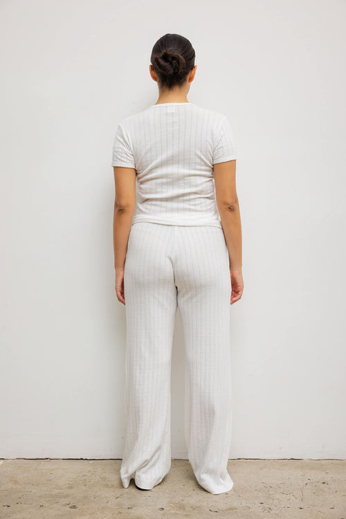 Pointelle Boxer Pant - White - Image 11