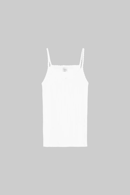 Pointelle Tank - White - Image 2