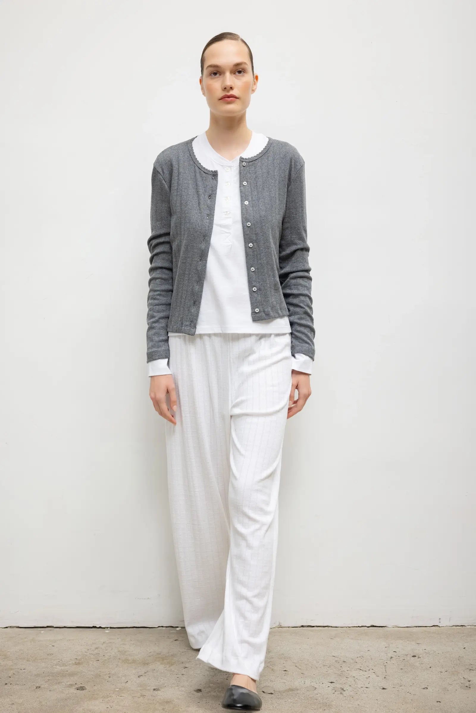 Pre-Order: Pointelle Wide Leg Pant