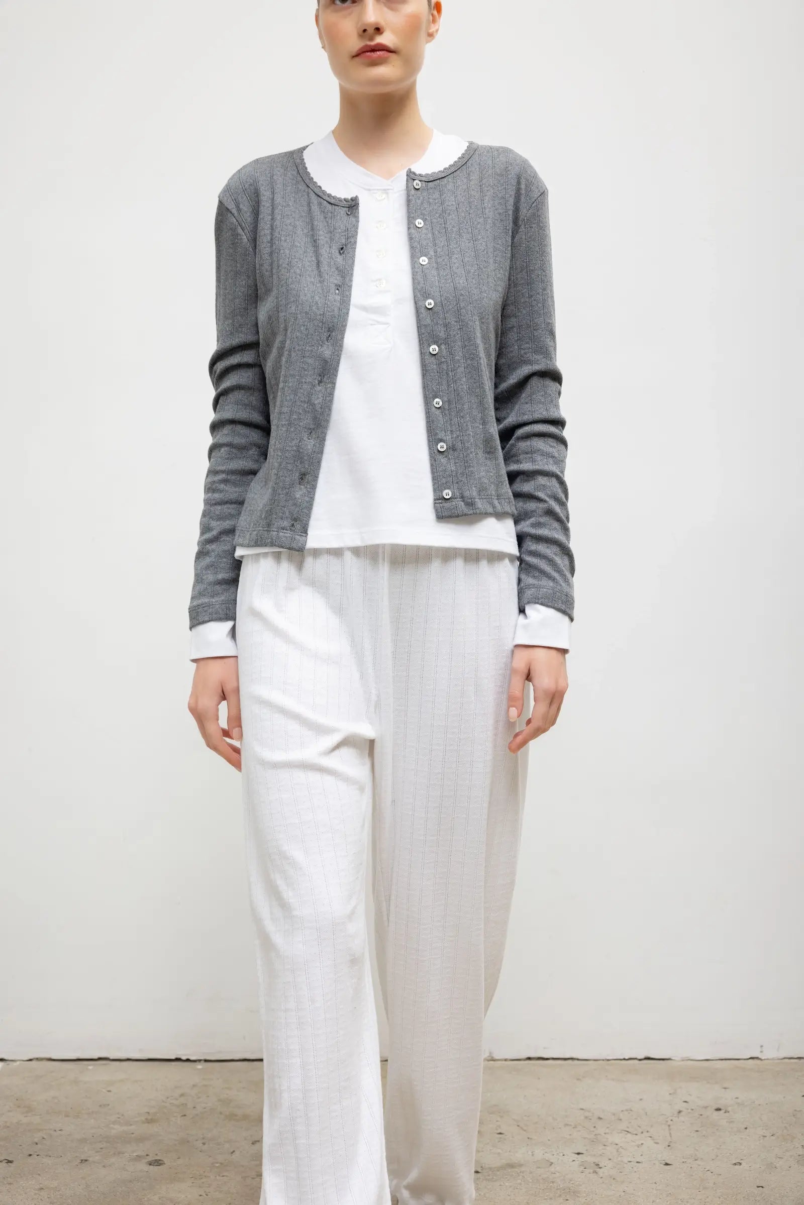 Pre-Order: Pointelle Wide Leg Pant