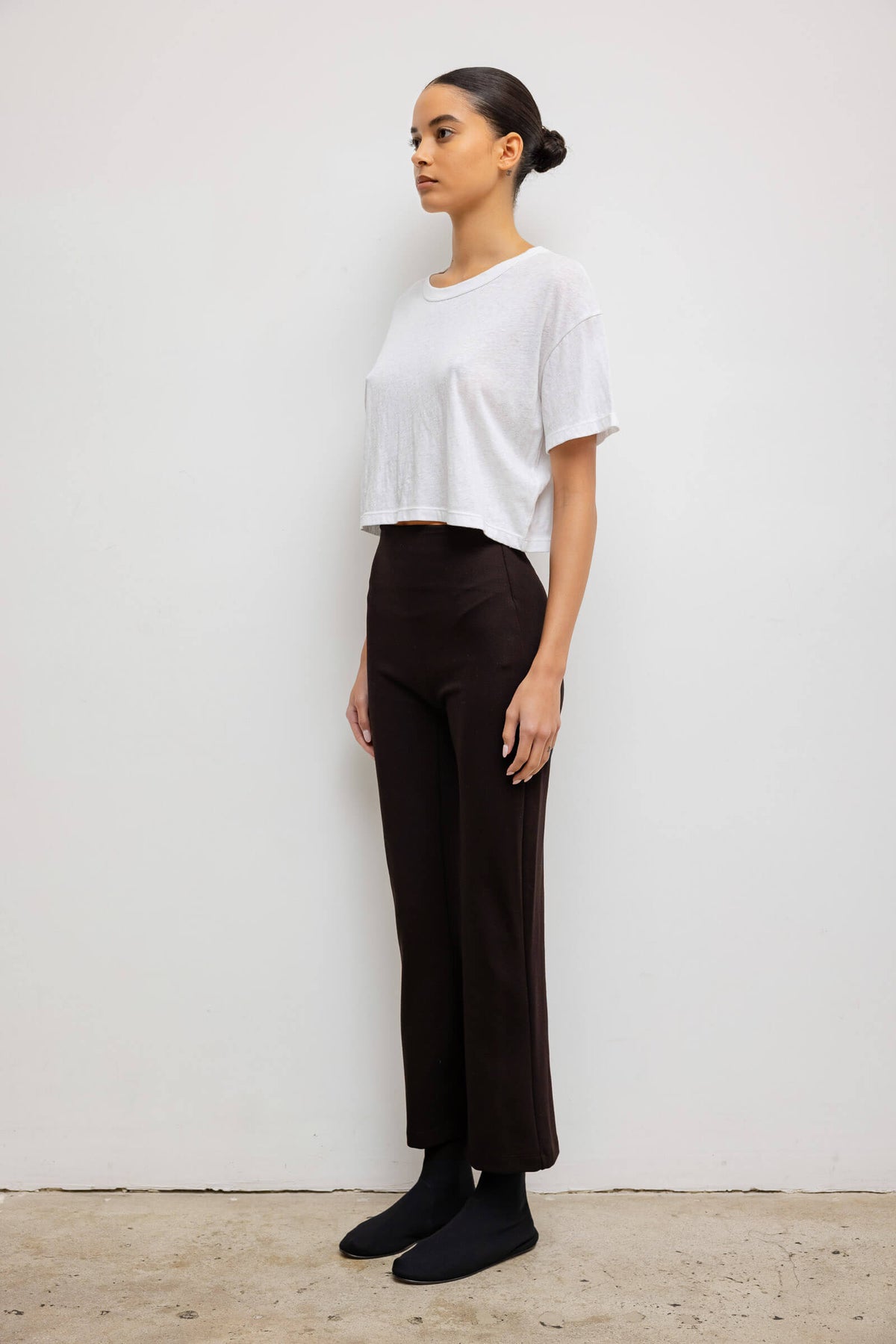 Rio High Waist Flare Pant - Chocolate - Image 4