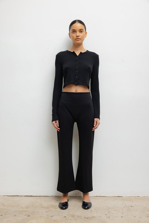 Lauren Crop Cardigan - Black - Image 3