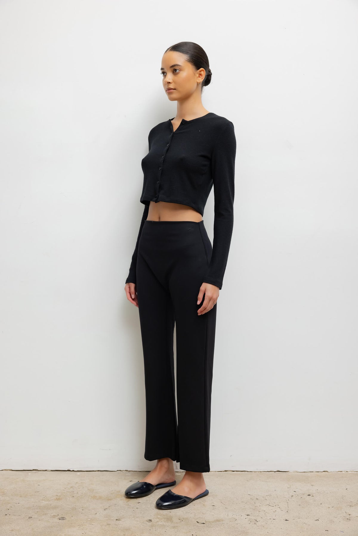 Lauren Crop Cardigan - Black - Image 6