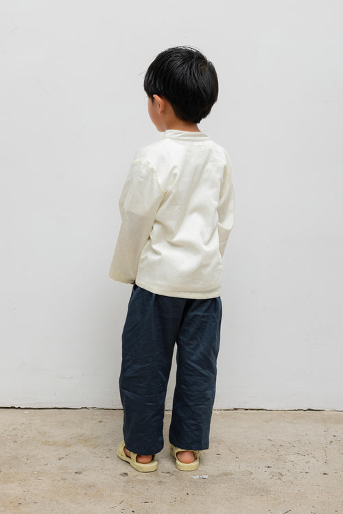 Yoko Bebe Collarless Shirt - Chapel - Image 4
