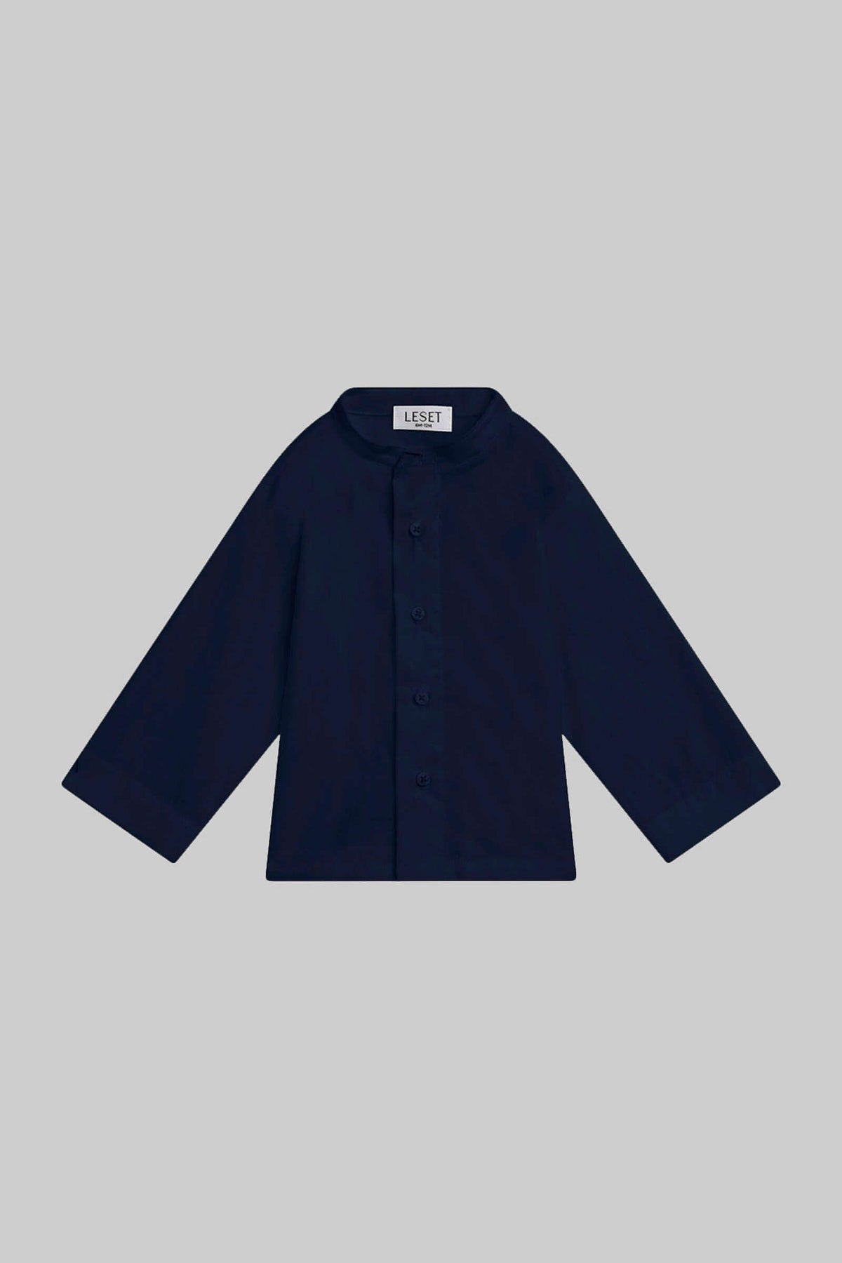 Yoko Bebe Collarless Shirt - Midnight - Image 2