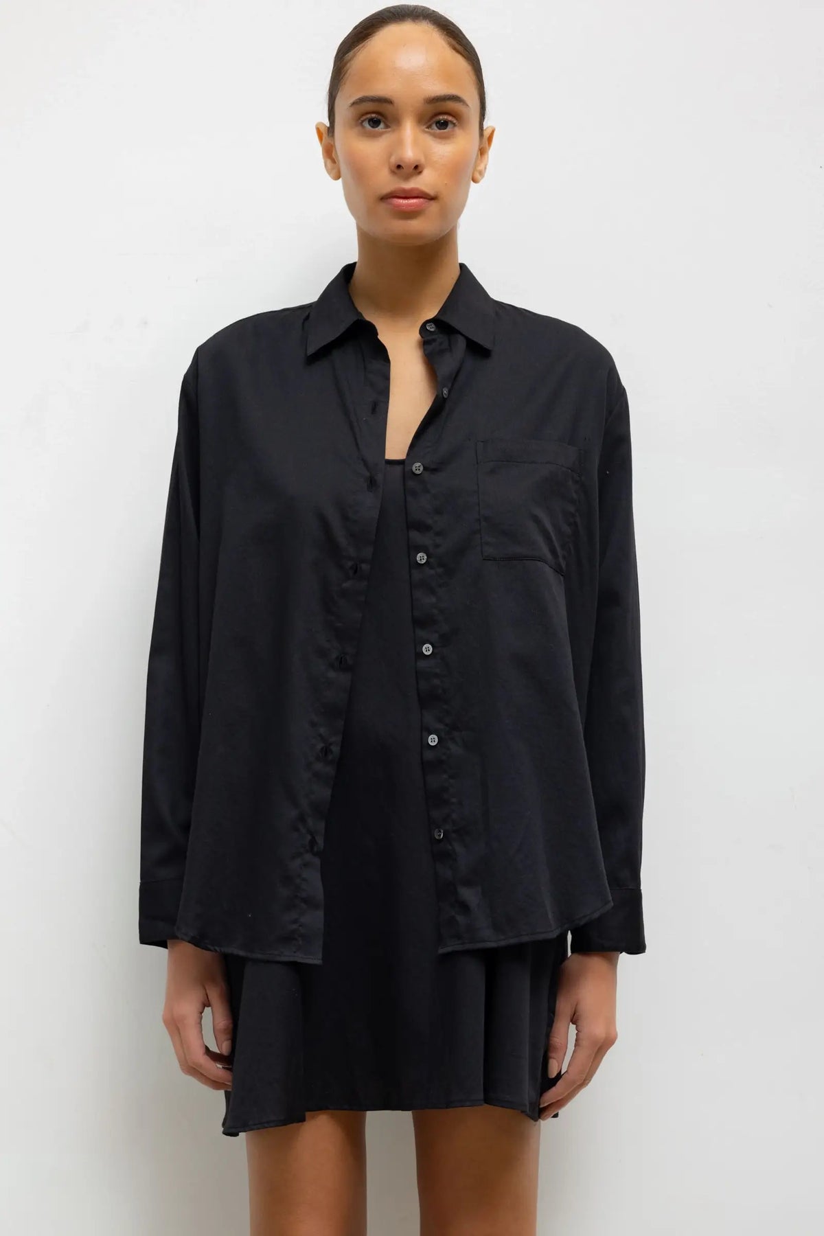 Yoko Classic Button Down - Black - Image 1