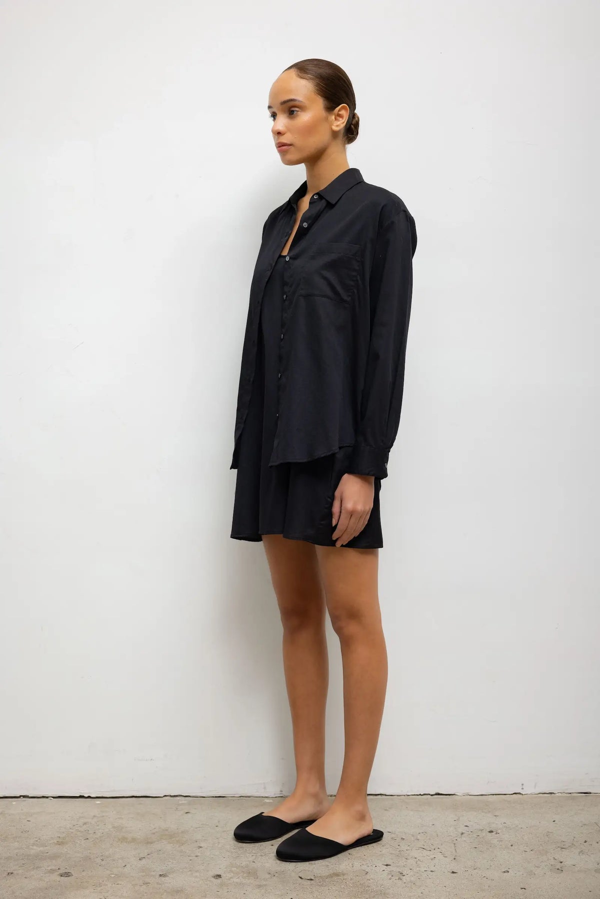 Yoko Classic Button Down - Black - Image 6