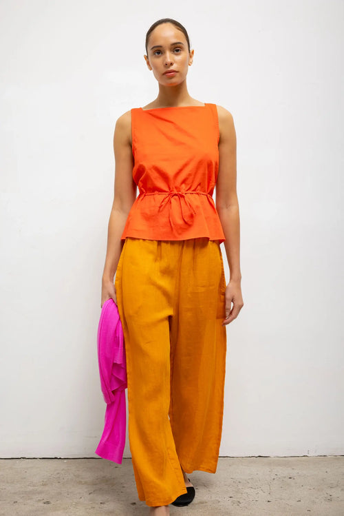 Yoko Drawstring Tank - Feu - Image 4