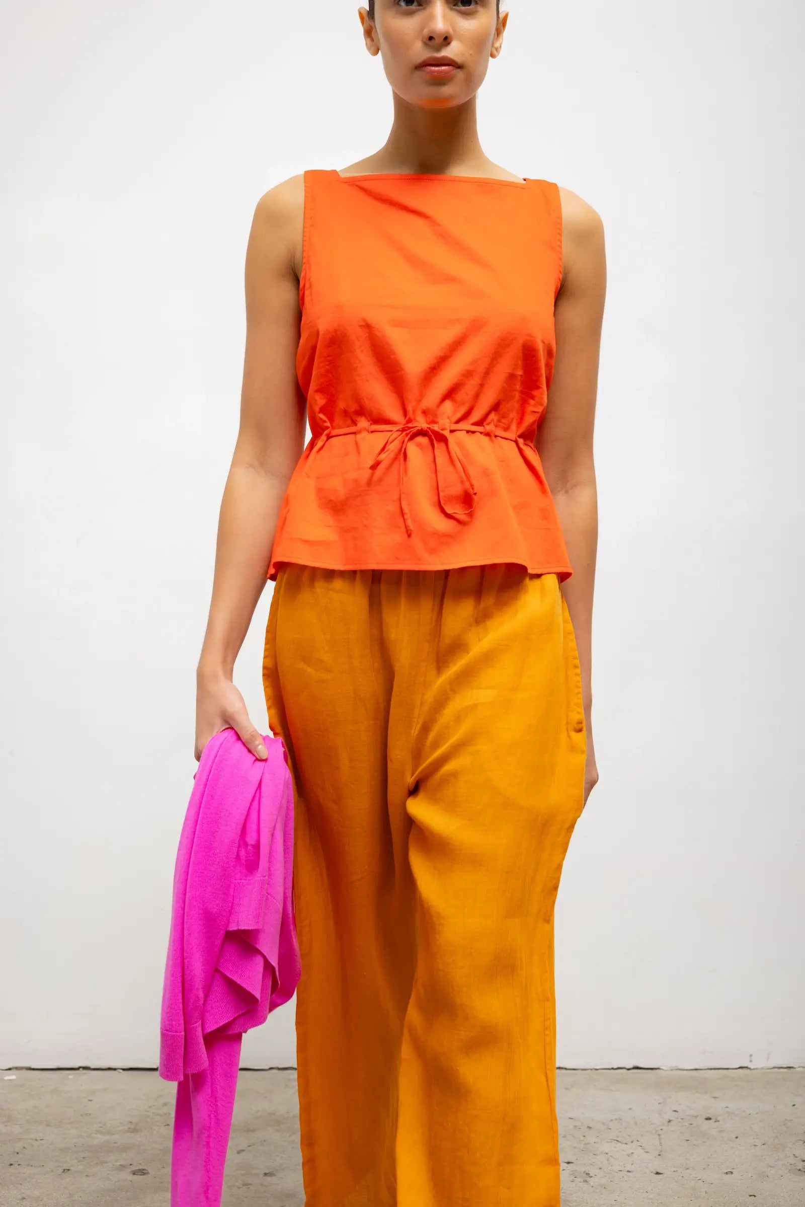 Yoko Drawstring Tank - Feu - Image 5