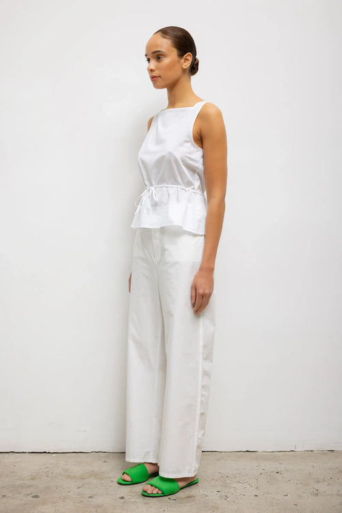 Yoko Drawstring Tank - White - Image 6