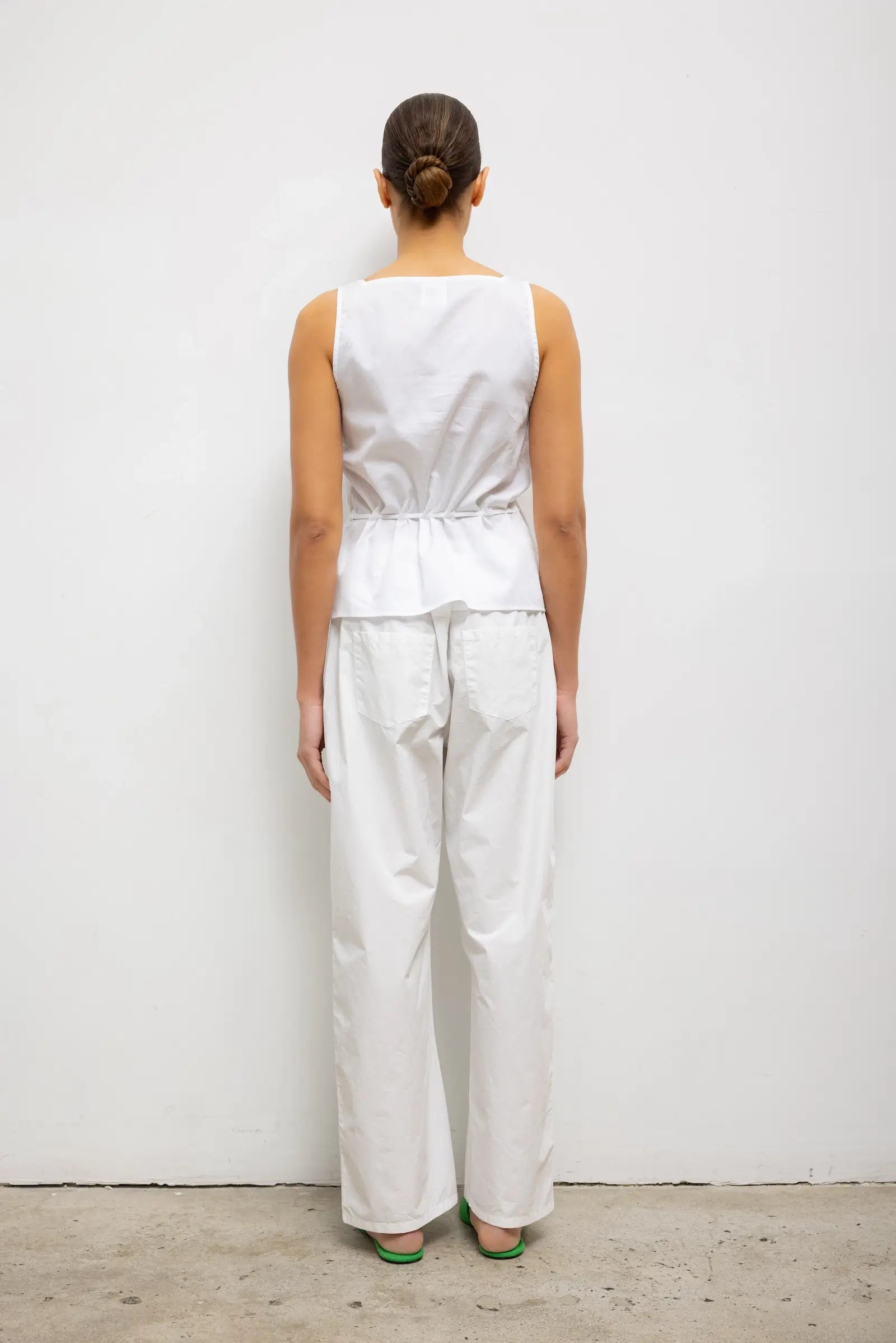 Yoko Drawstring Tank - White - Image 7