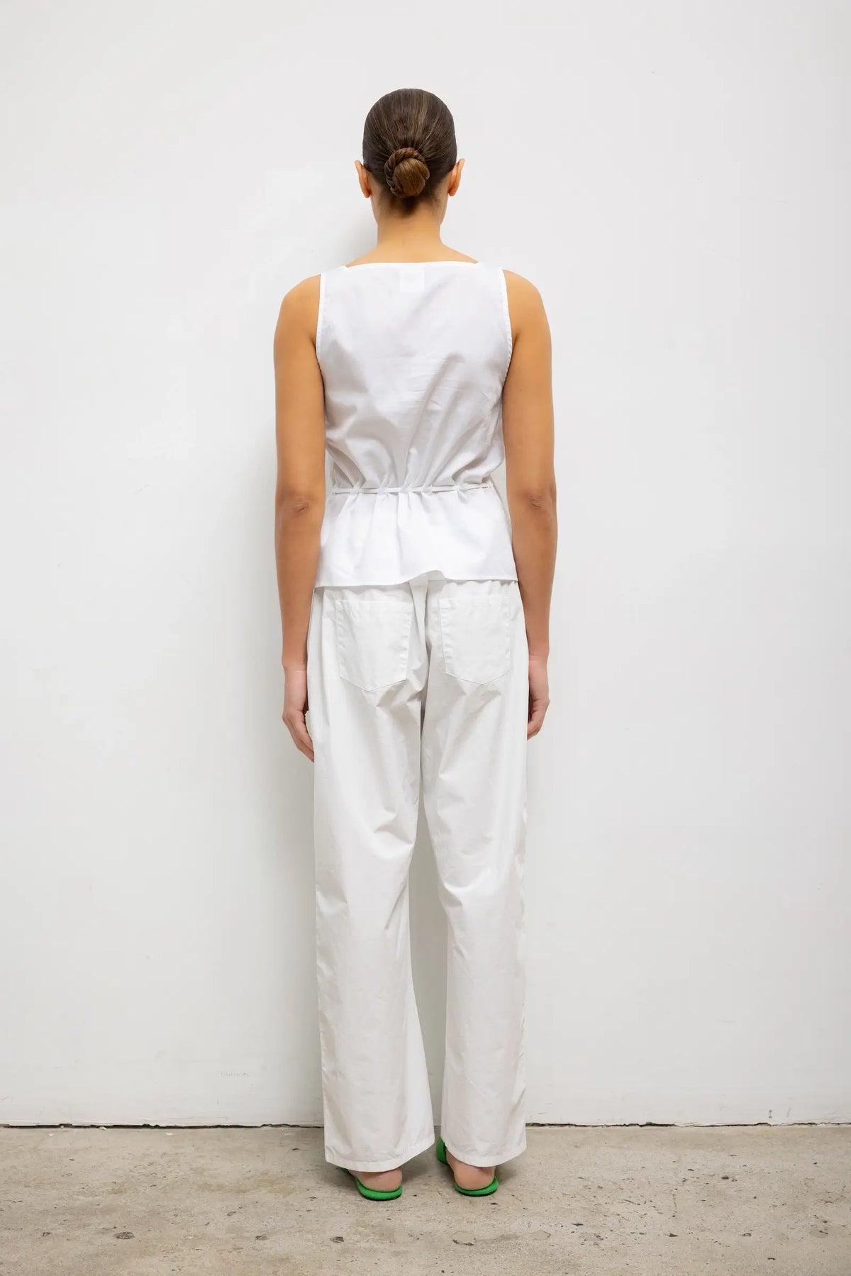 Yoko Drawstring Tank - White - Image 7