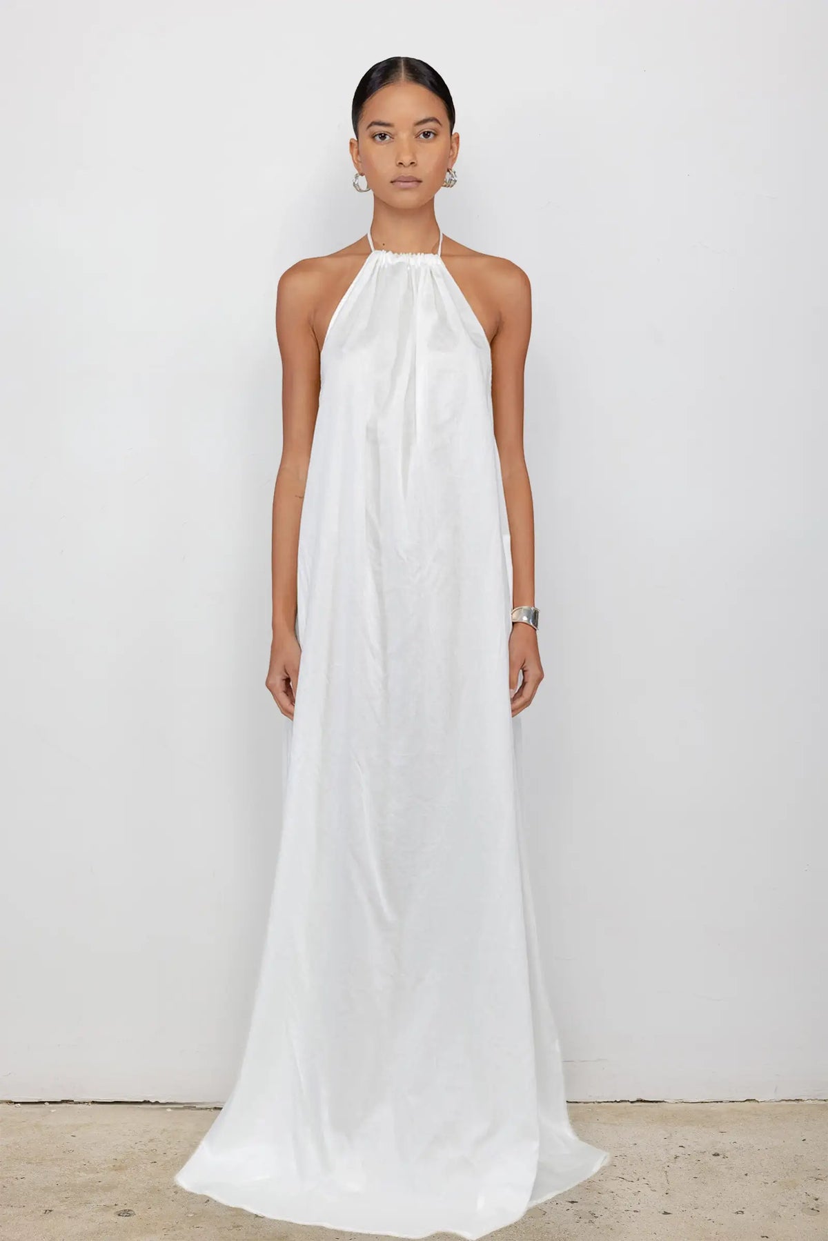 Yoko Halter Maxi Dress - White - Image 1