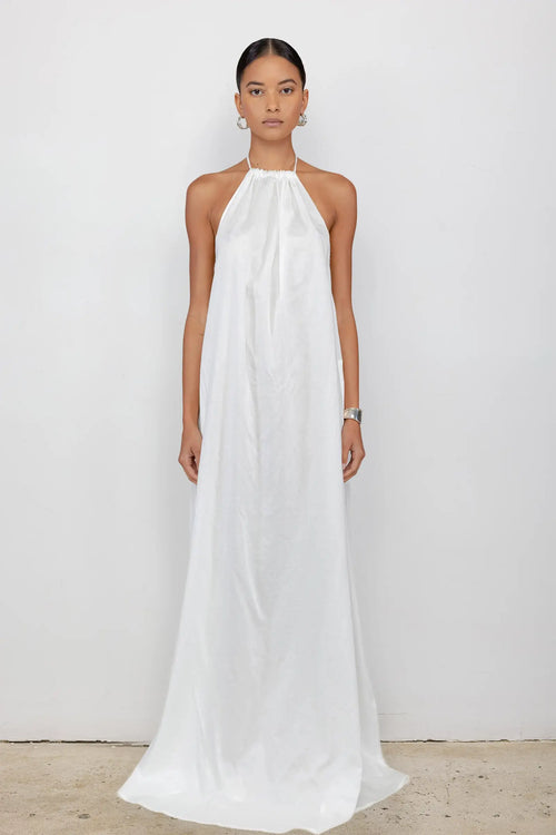 Yoko Halter Maxi Dress - White - Image 1