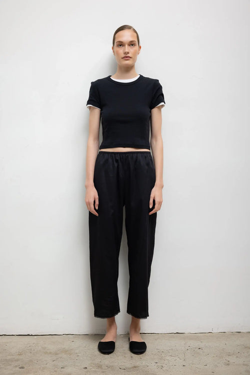 Yoko Lace Crop Pant - Black - Image 1