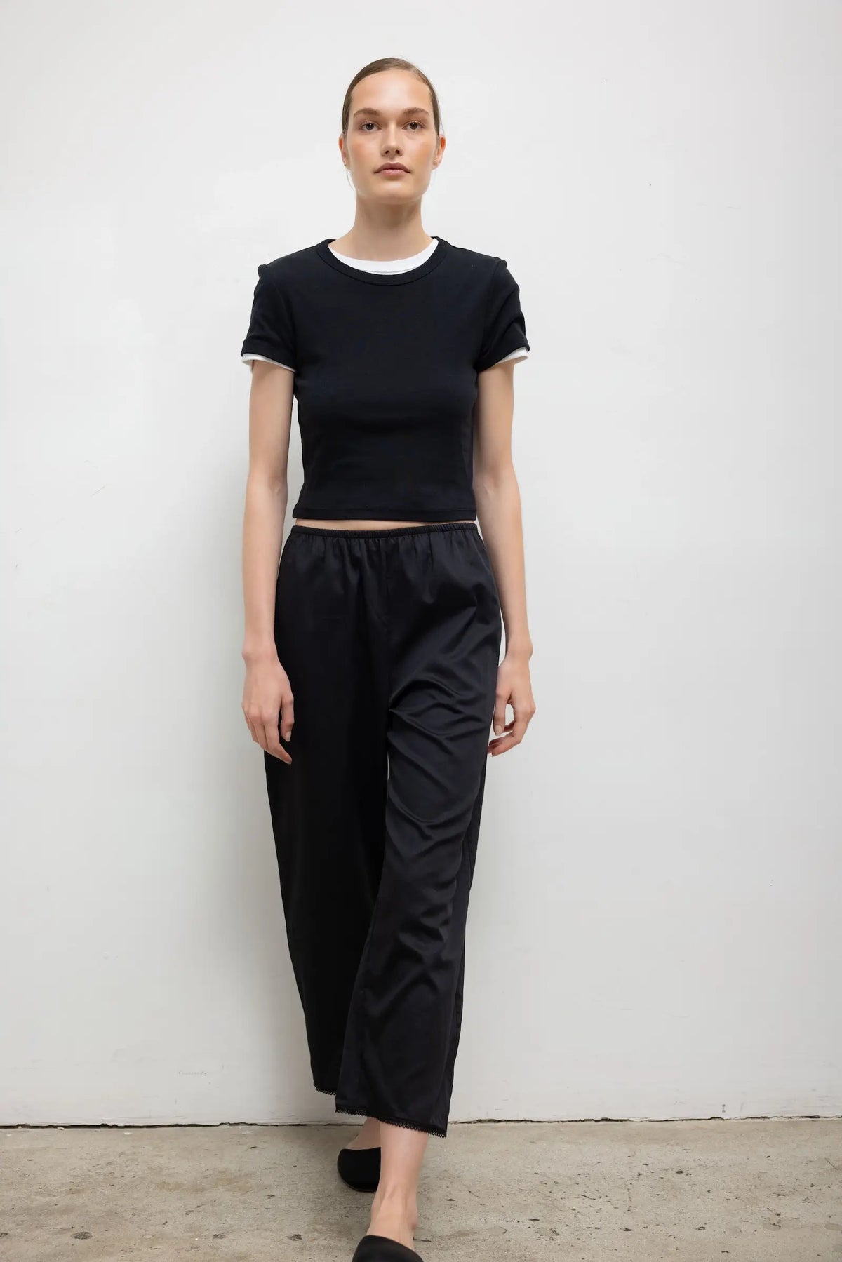 Yoko Lace Crop Pant - Black - Image 3