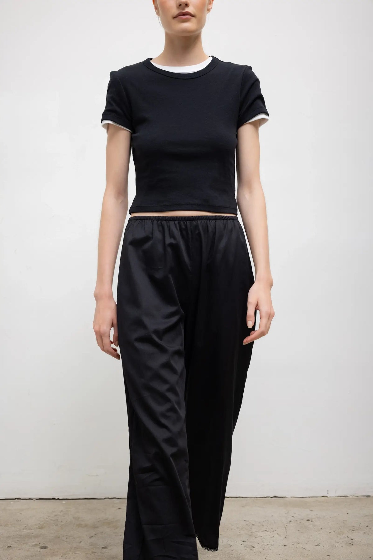 Yoko Lace Crop Pant - Black - Image 4