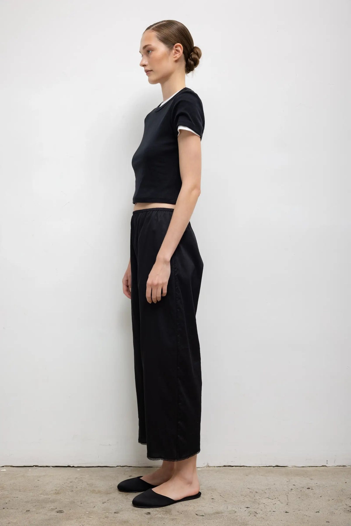 Yoko Lace Crop Pant - Black - Image 5