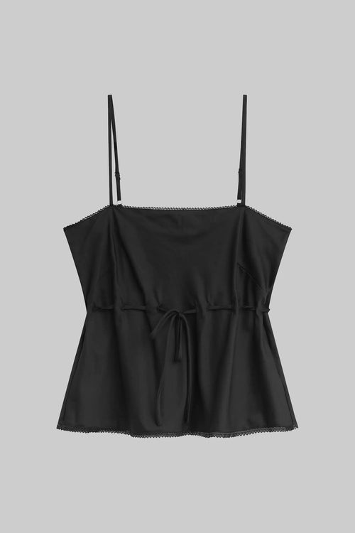 Yoko Lace Tank Top - Black - Image 2