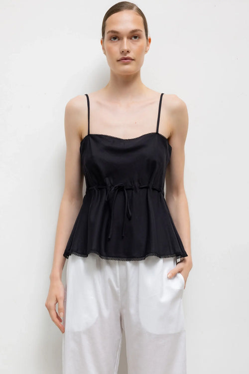 Yoko Lace Tank Top - Black - Image 1