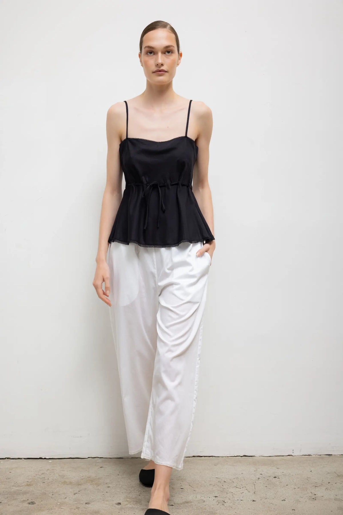 Yoko Lace Tank Top - Black - Image 4