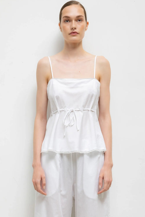 Yoko Lace Tank Top - White - Image 1