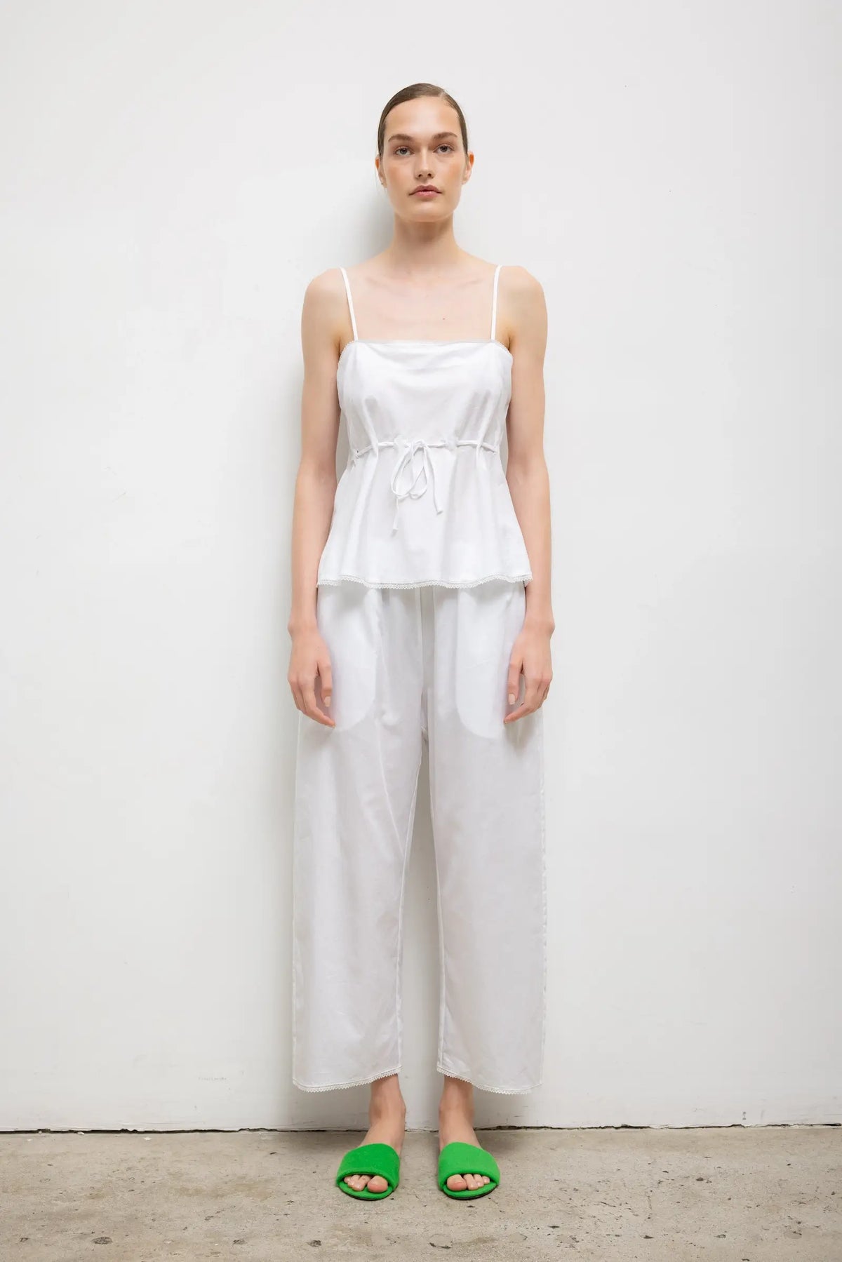 Yoko Lace Tank Top - White - Image 3