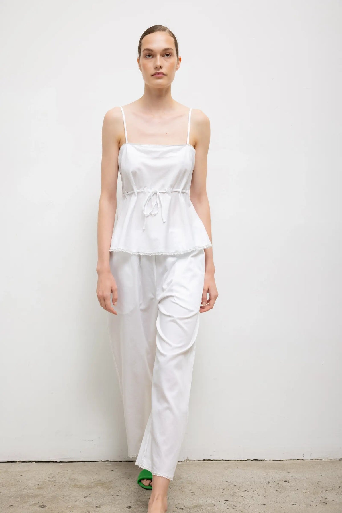 Yoko Lace Tank Top - White - Image 4