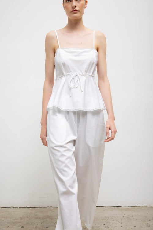 Yoko Lace Tank Top - White - Image 5