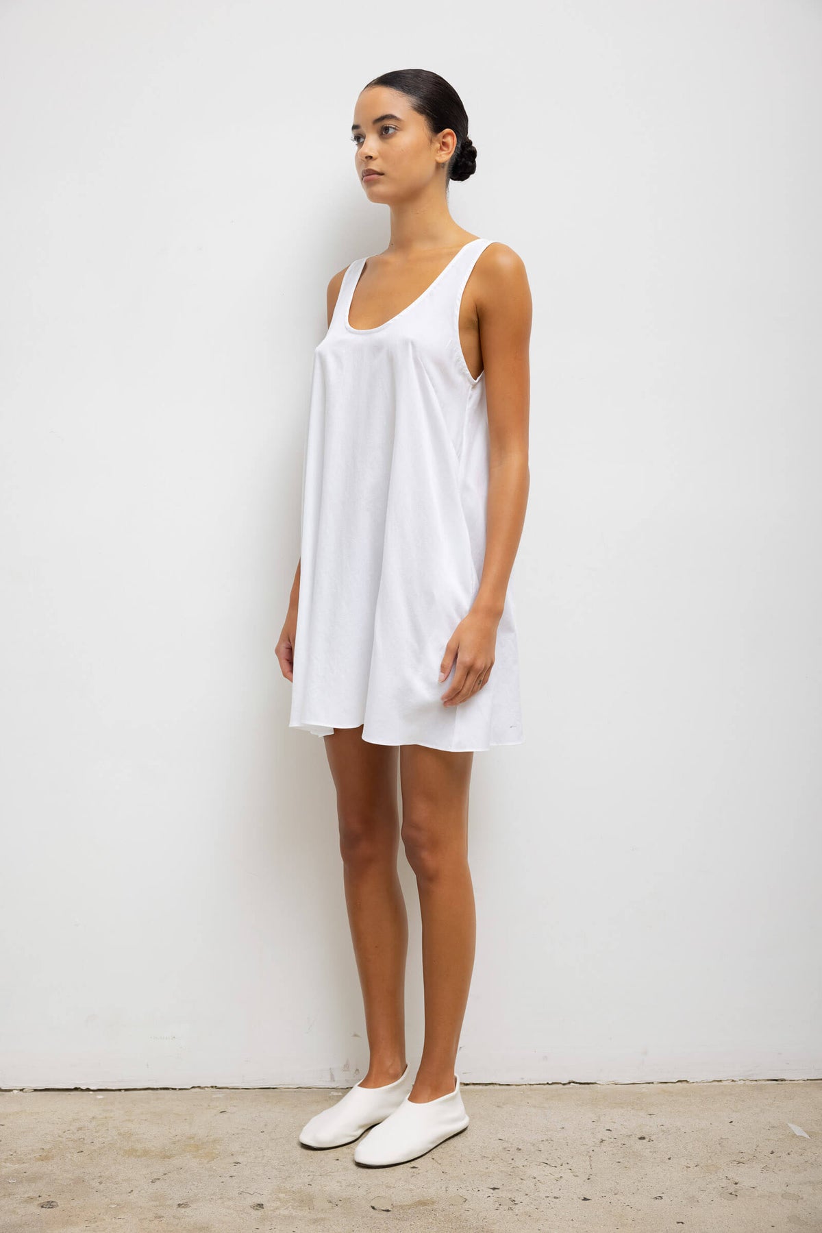 Yoko Mini Tank Dress - White - Image 5