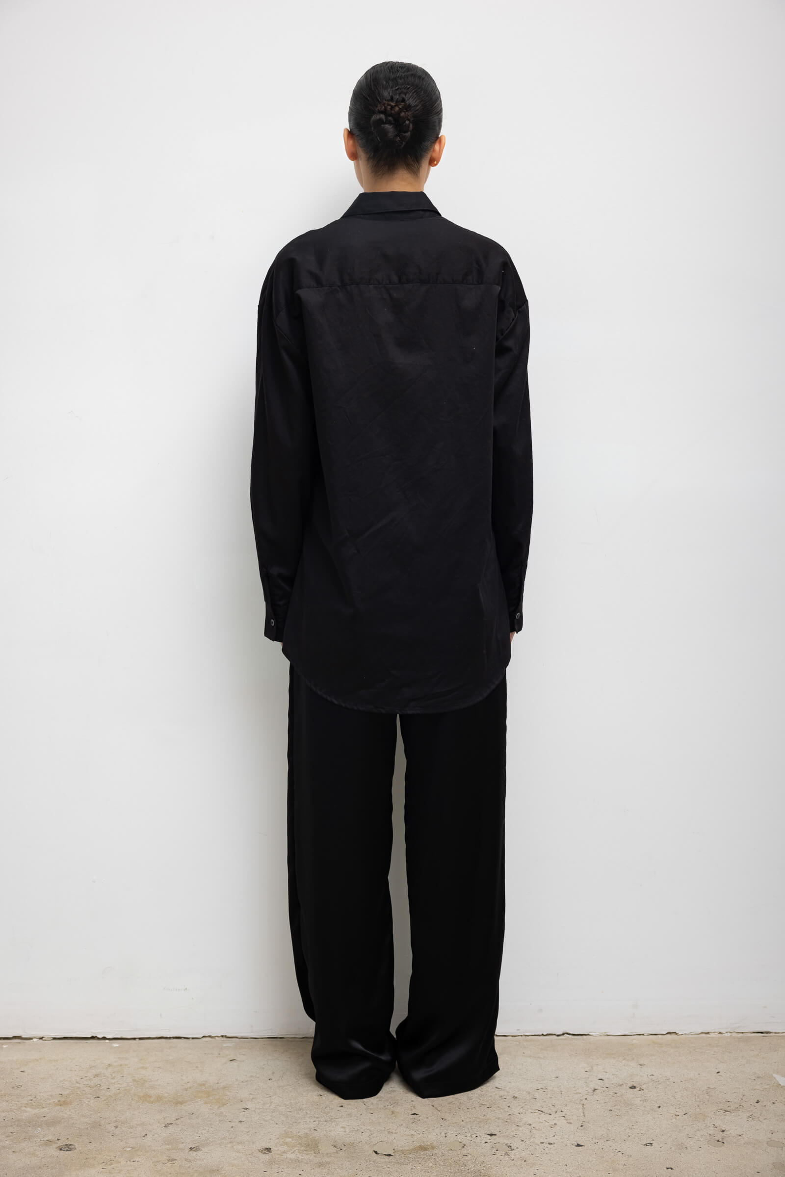 Yoko Oversized Button Down - Black - Image 7