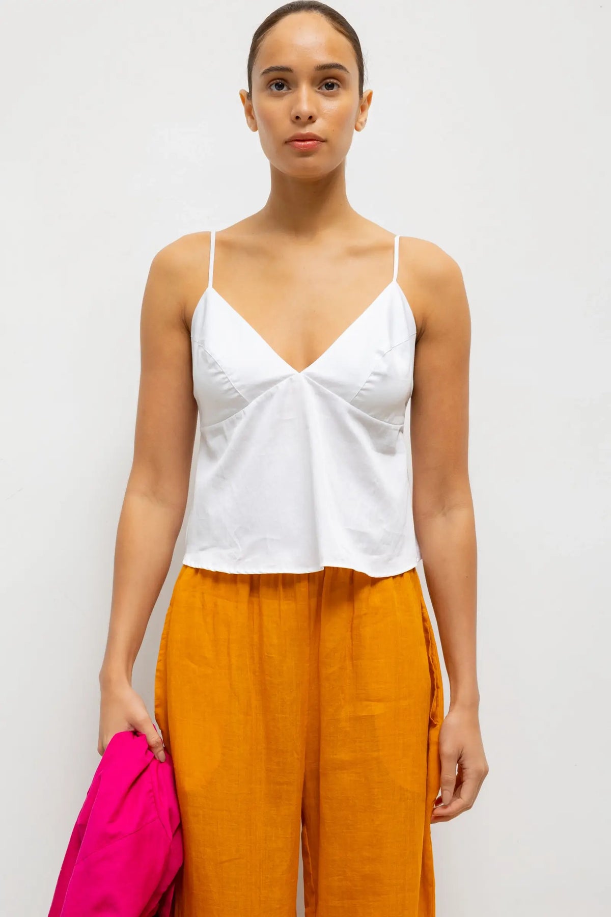 Yoko Triangle Tank - White - Image 1