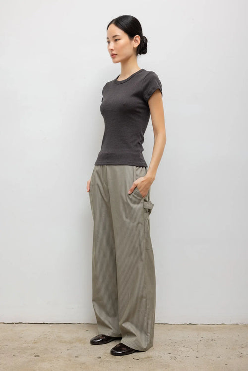 Yoshi Stripe Painter Pant - Olive Stripe - Image 5