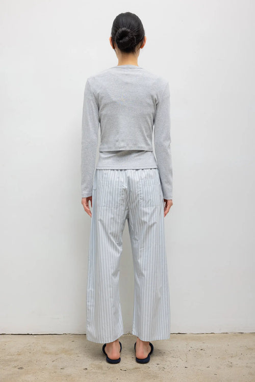 Yoshi Stripe Crop Drawstring Pant - Sterling Stripe - Image 6