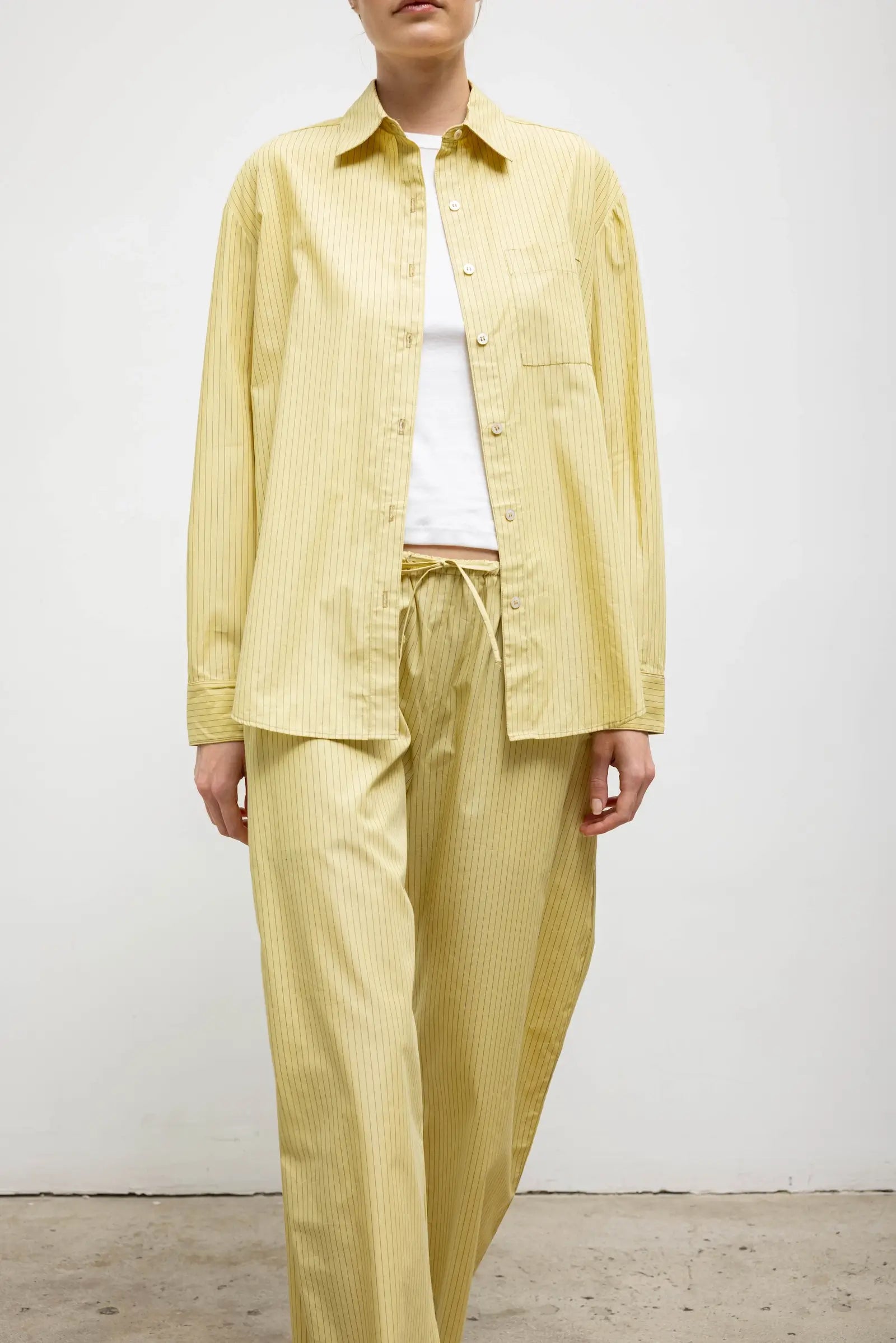 Yoshi Stripe Crop Drawstring Pant