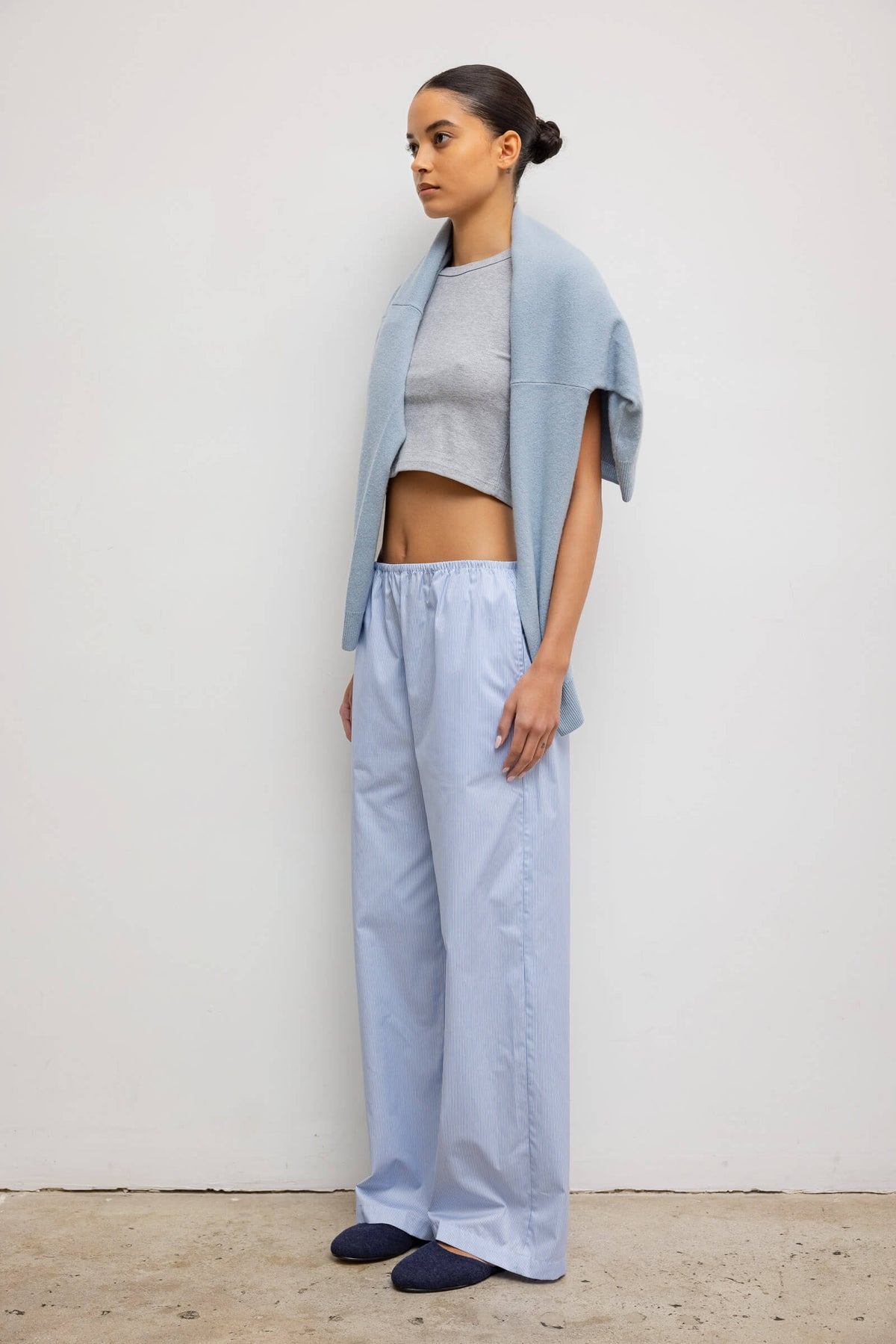 Kelly Crop Slim Fit Tee - Heather Grey - Image 5