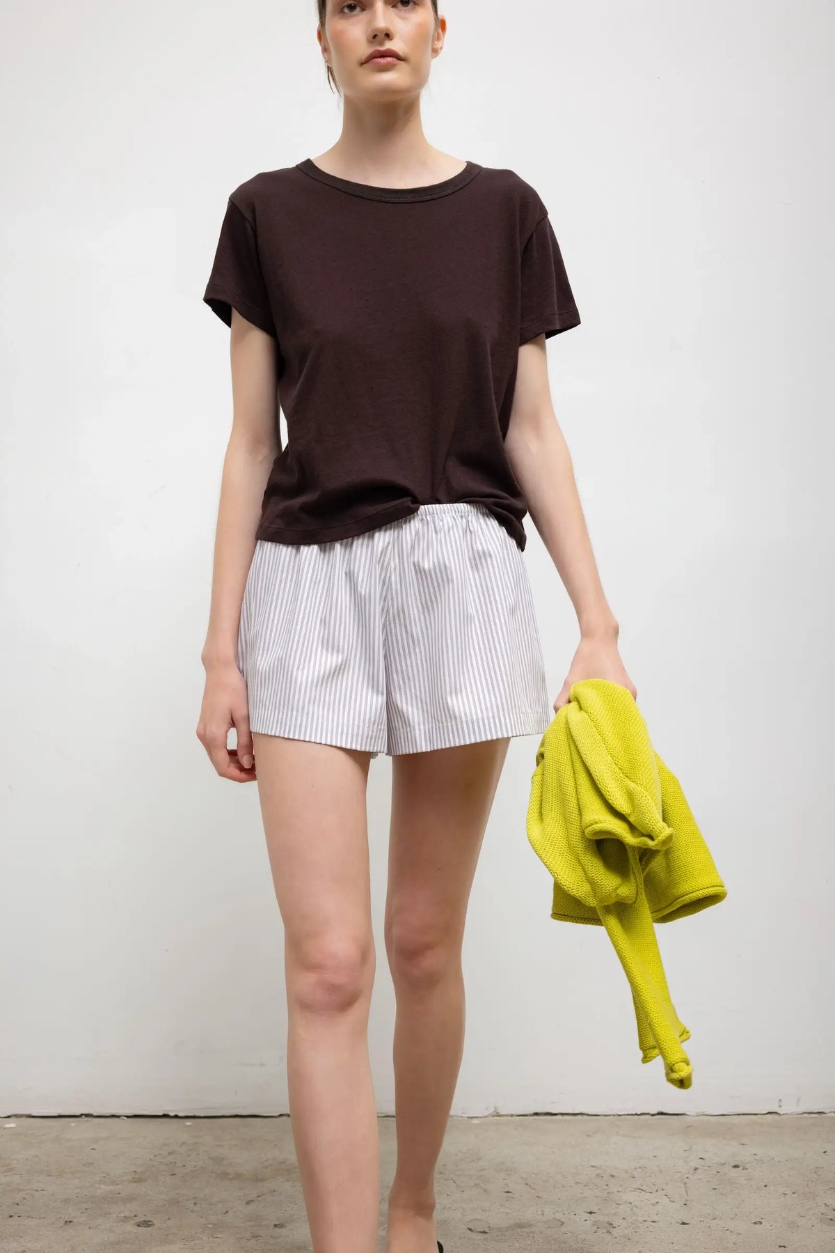 Yoshi Stripe Summer Short - Parchment Pinot Stripe - Image 2