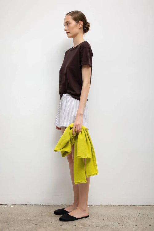 Yoshi Stripe Summer Short - Parchment Pinot Stripe - Image 4