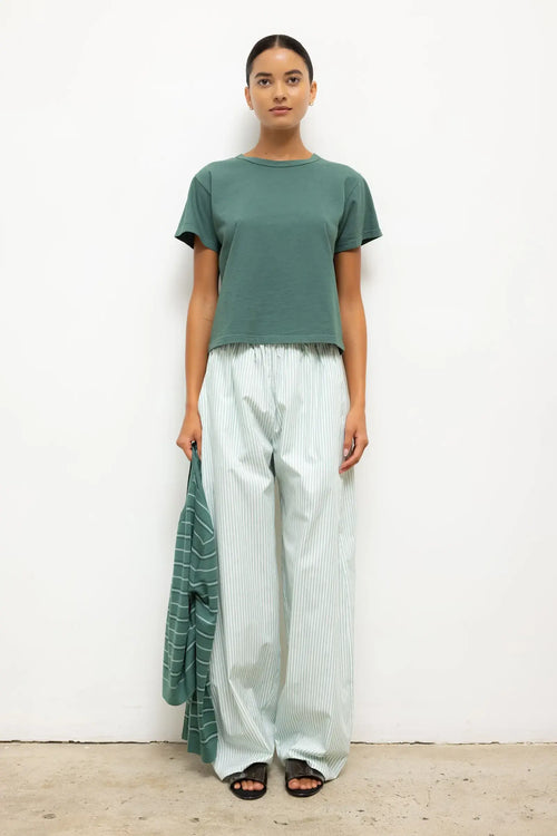 Yoshi Stripe Wide Leg Pant - Vert Stripe - Image 1