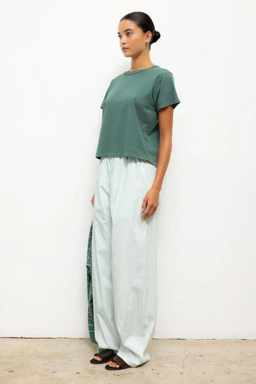 Yoshi Stripe Wide Leg Pant - Vert Stripe - Image 4