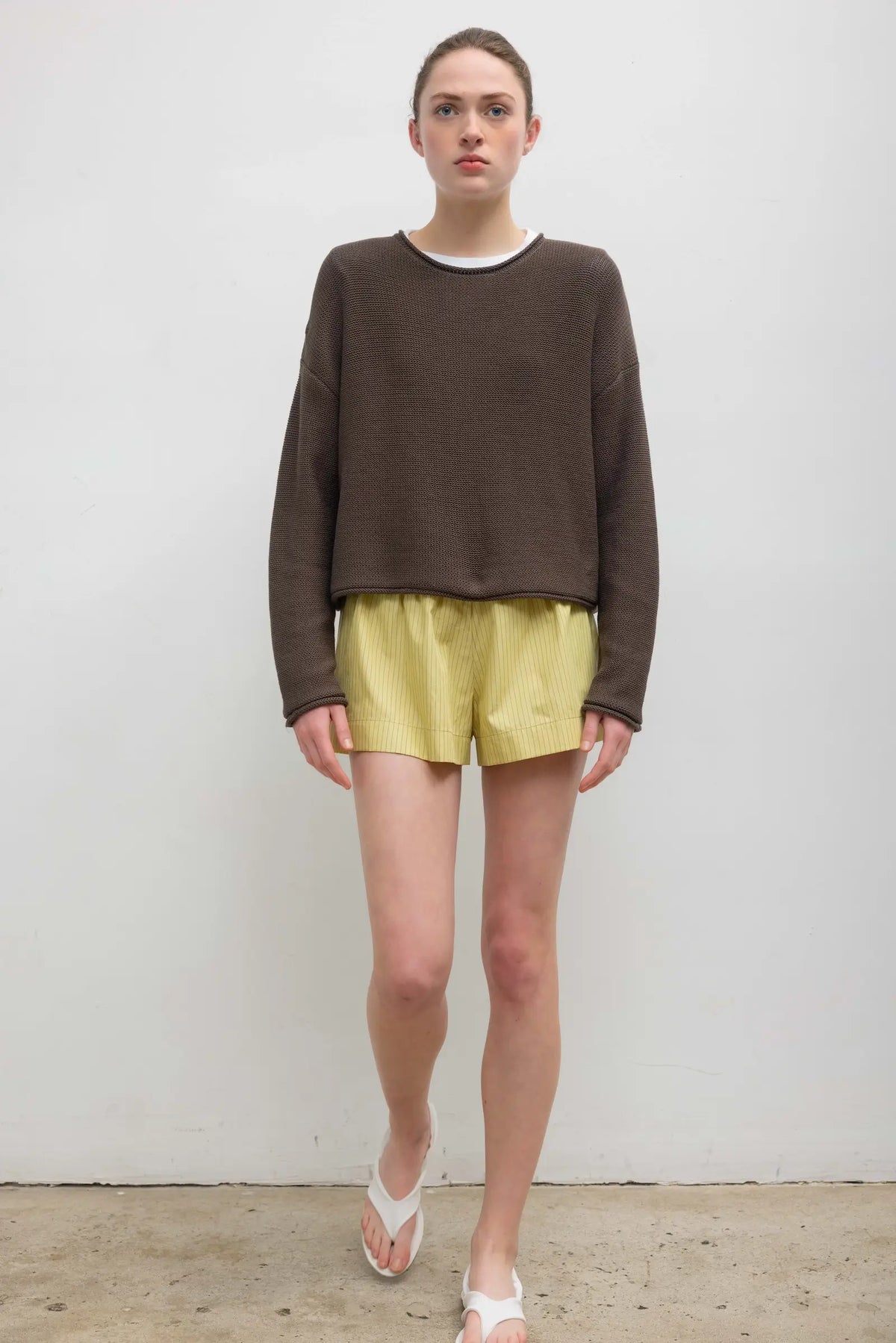 Yoshi Stripe Summer Short - Lemon Chocolate Stripe - Image 4