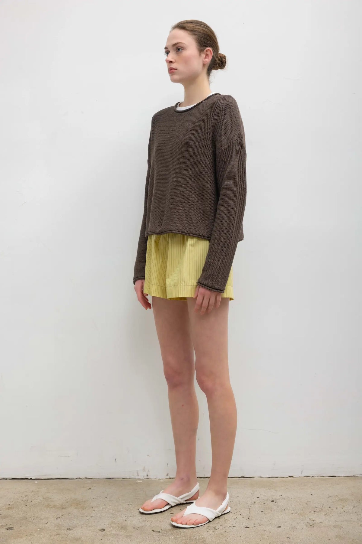 Yoshi Stripe Summer Short - Lemon Chocolate Stripe - Image 5